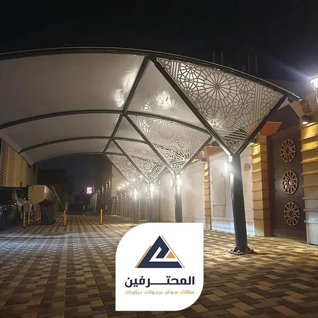 مظلات سيارات معدنية بجده