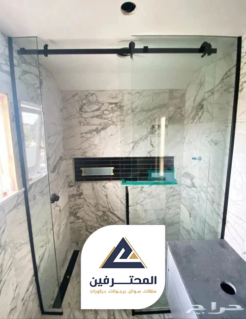 تركيب زجاج ثابت ومتحرك