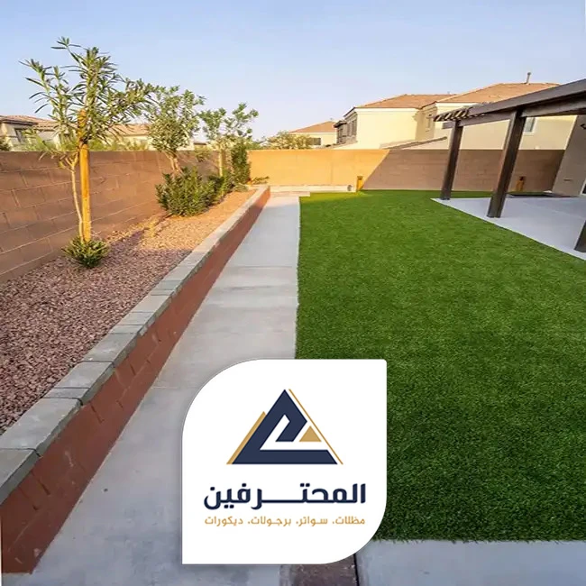 ديكورات عشب صناعي جداري جده