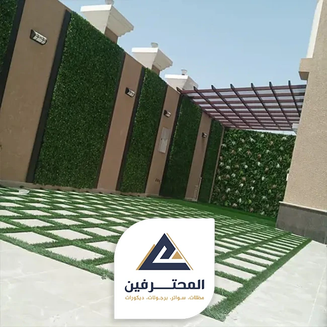 تصميم حدائق عشب صناعي جده
